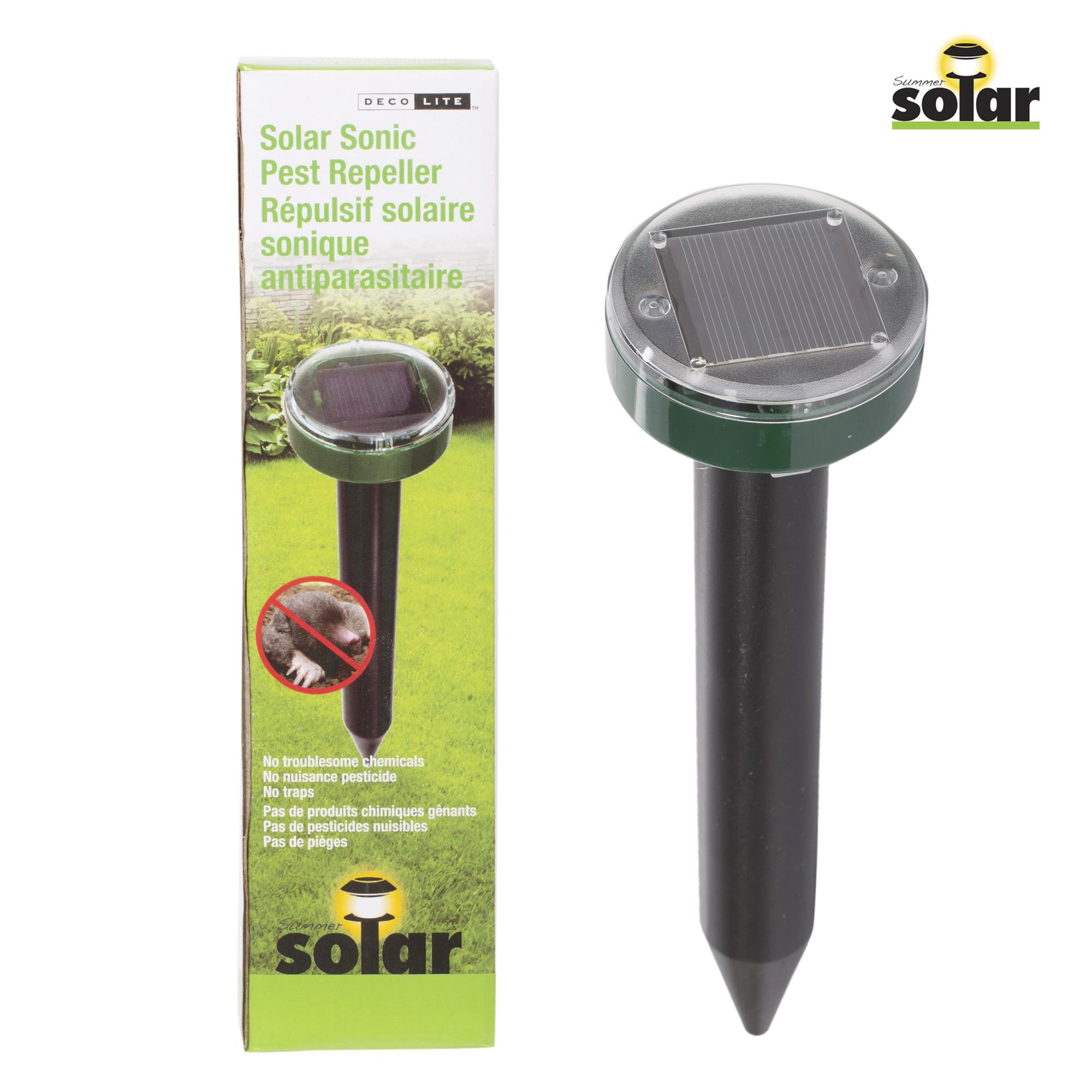 Solar Sonic Pest Repeller, 2.5"x10" , colour box