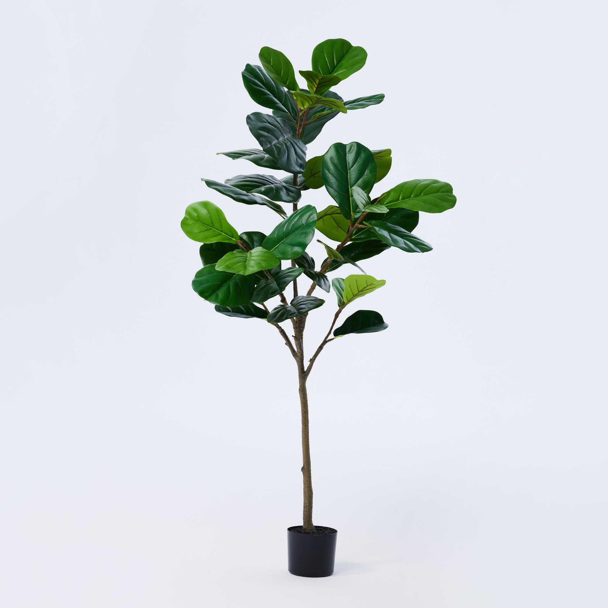 Artificial Fiddle Leaf Fig Potted Plant, 61"H