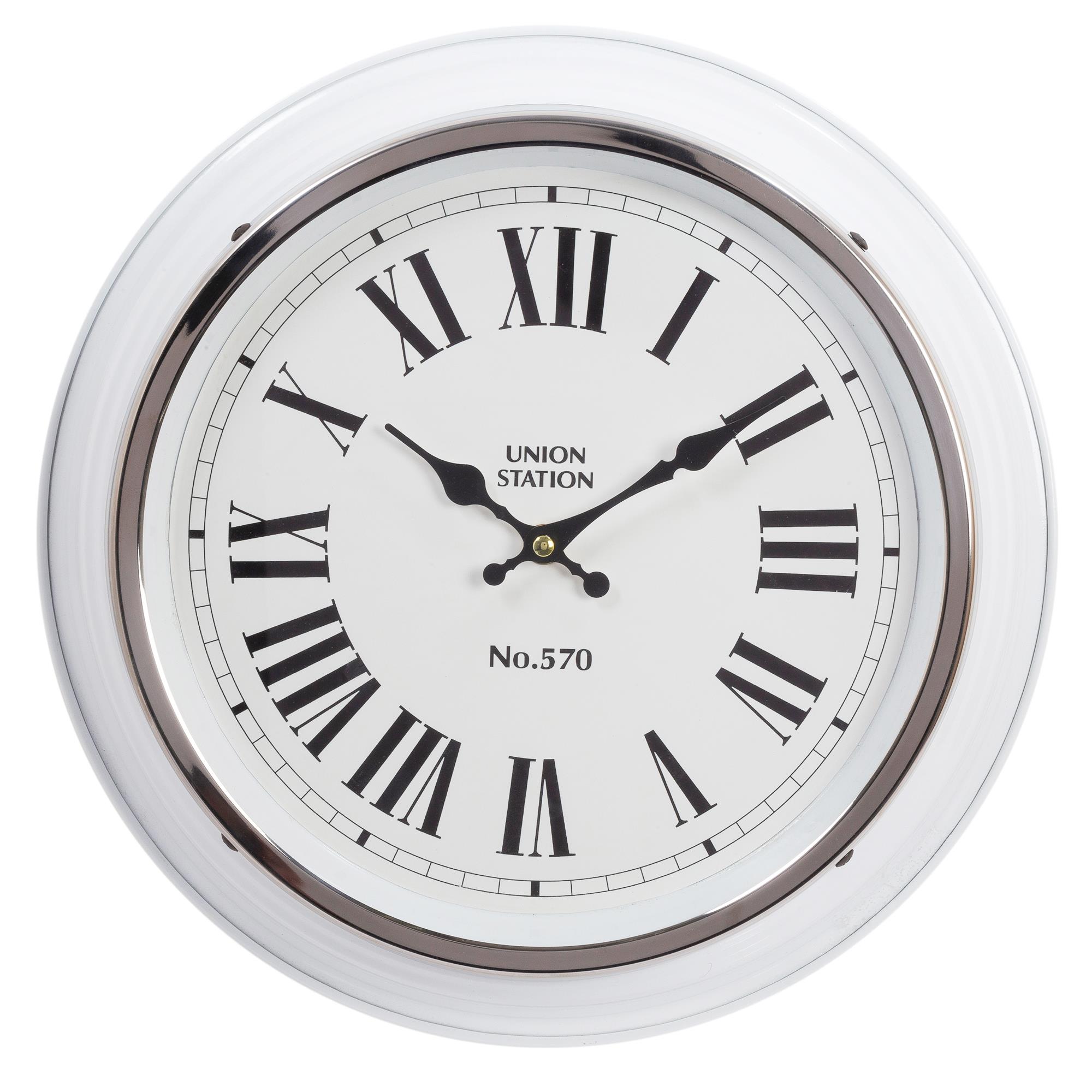 KG Iron Case 13.5" Vintage Clock Glass face, white box