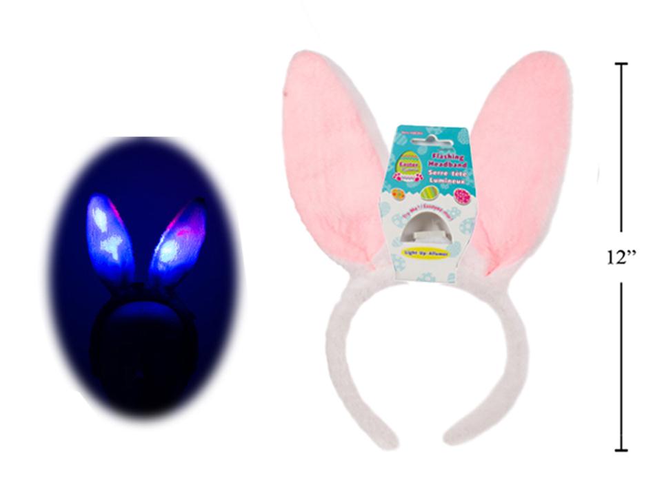 Easter LED Bunny Ears Light-Up Headband-Pink, header card