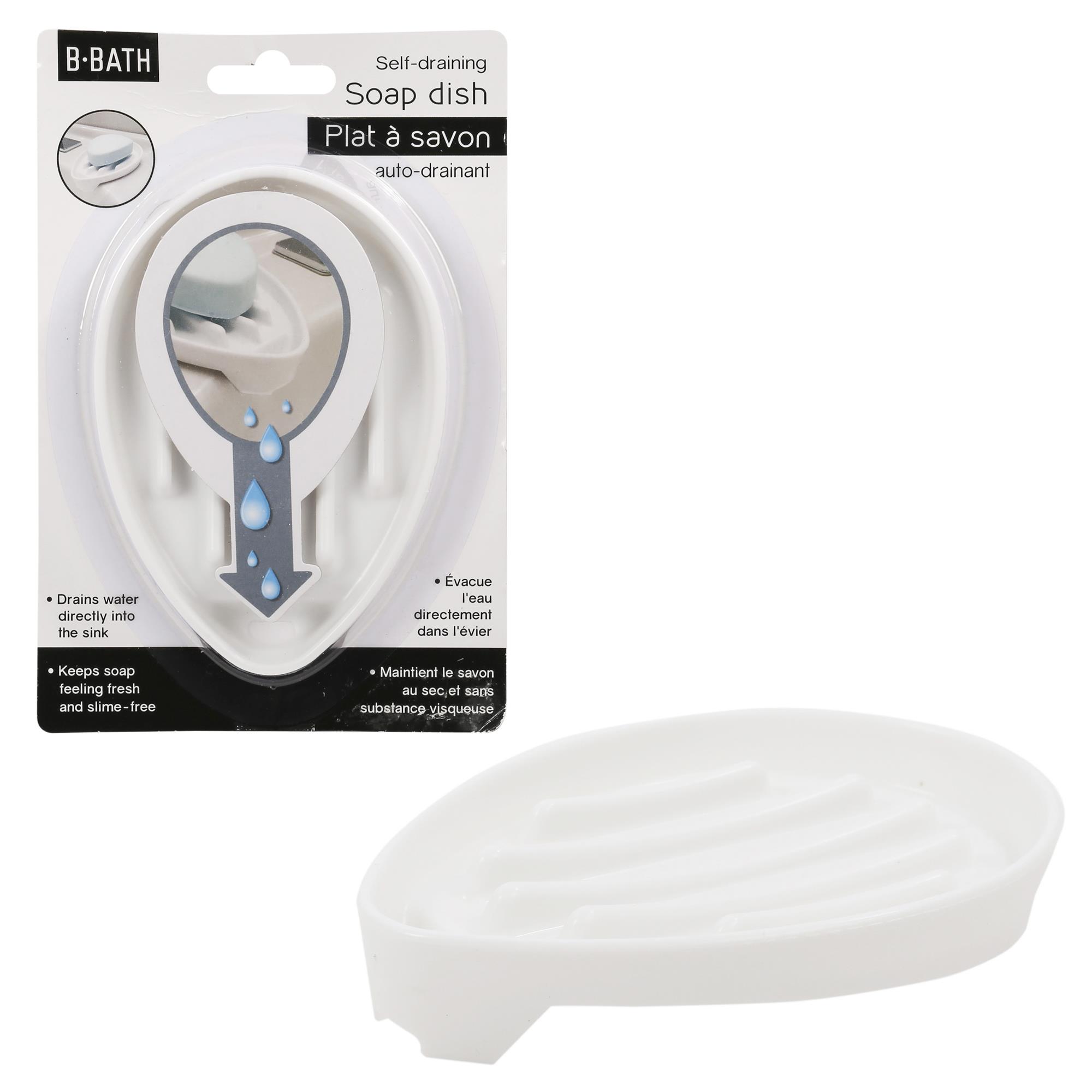 Bodico, SelfDraining Soap Dish, b/c, 12/clip strip