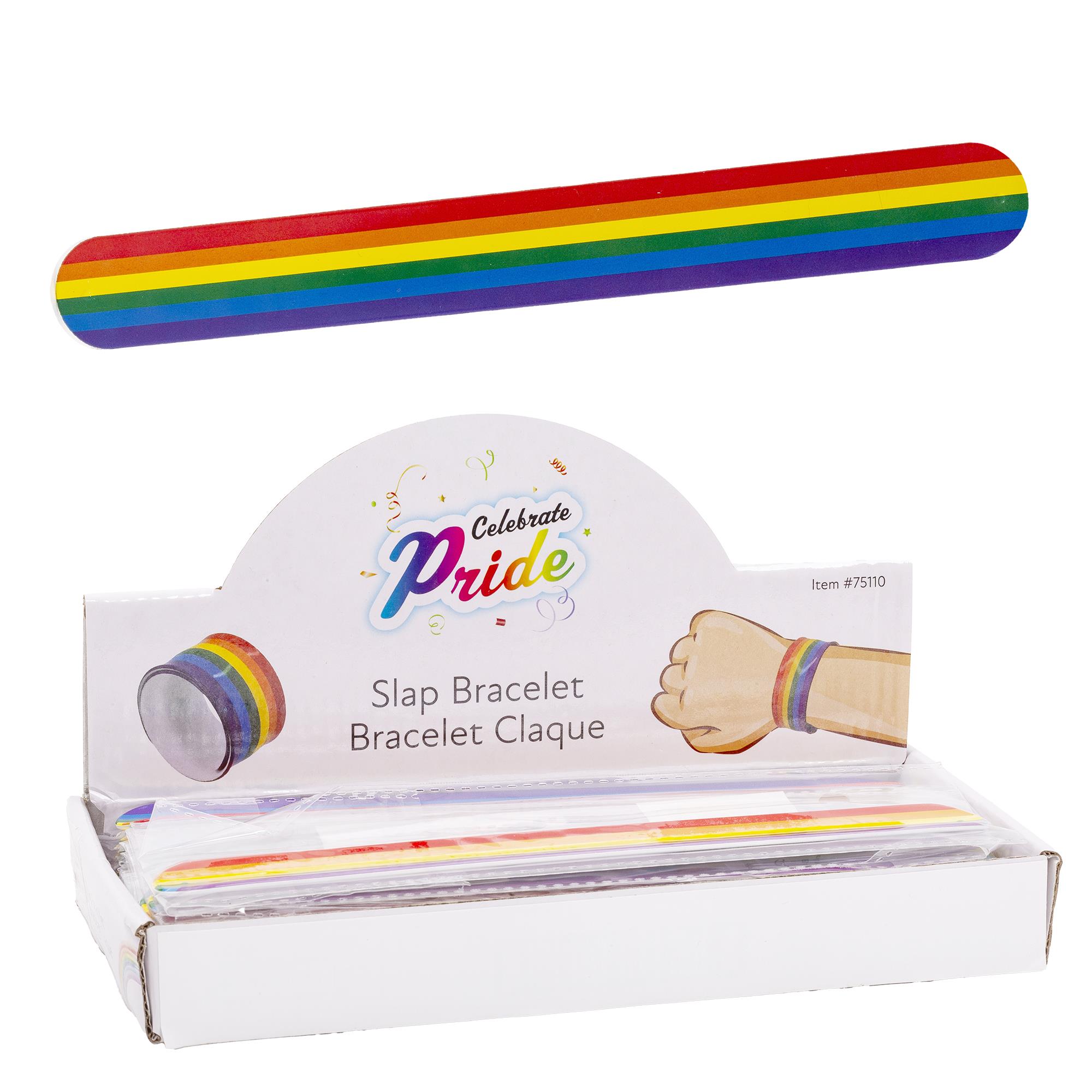 Celebrate Pride Slap Band, 8.5", 24 per Display Box