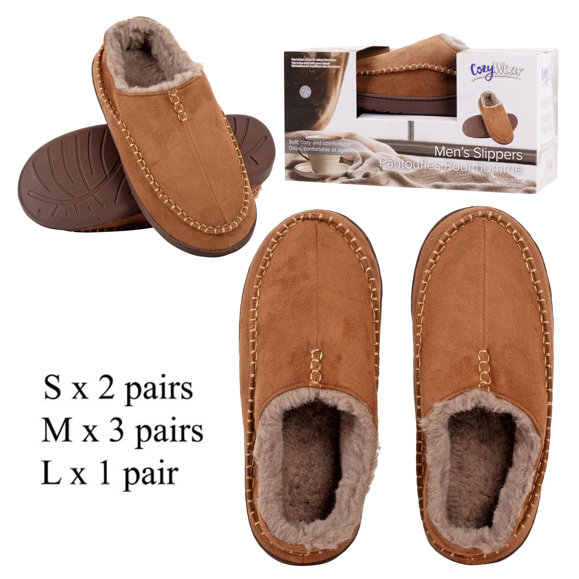 Cozywear, Men Cabin Clog, Camel col Faux Fur Insole, 3 sizes,box