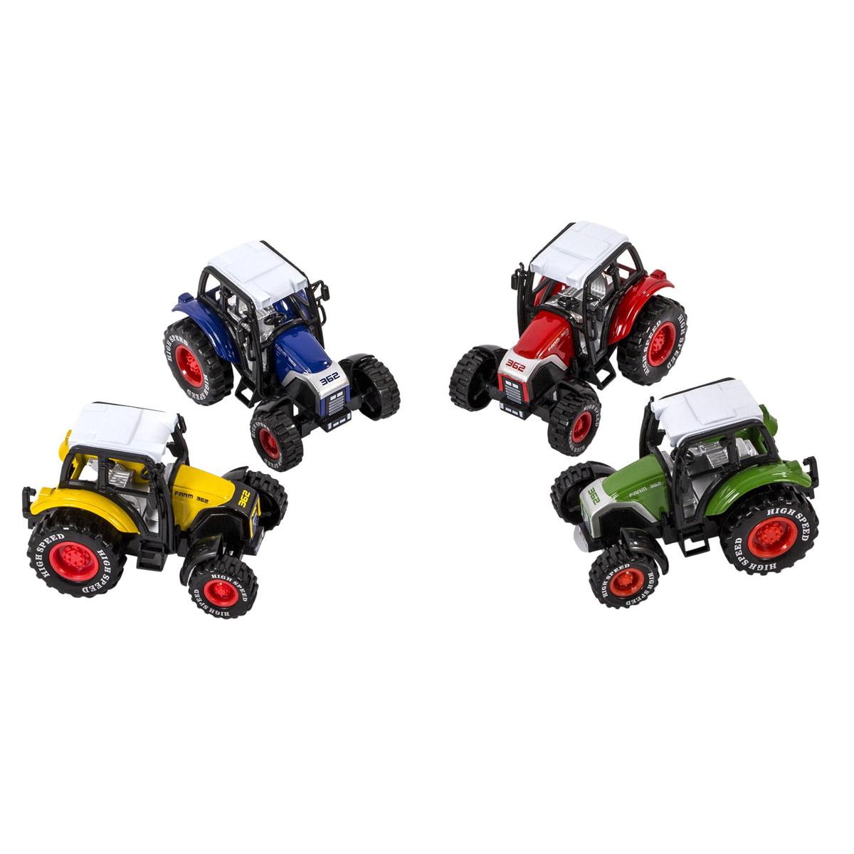 Die Cast Farm Truck, Pull Back 4 Asstd Color, Acetate Box, 24/pdq