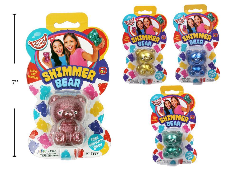 Fidget Happy Bunch Shimmer Bear Clam Shell w/insert