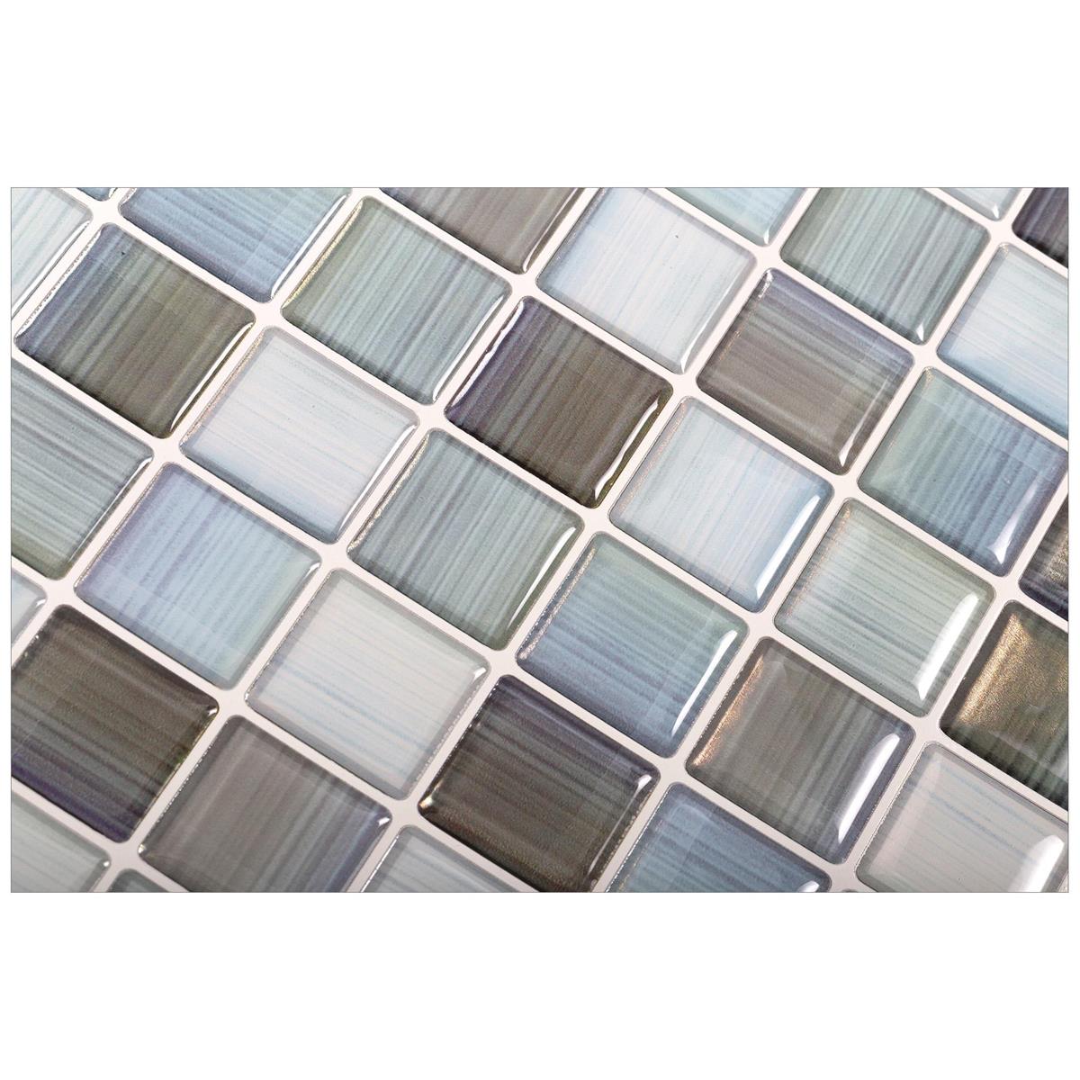 iDesign Wall Decals, Square Tile, Blue/Grey, 10" x 10", PBH