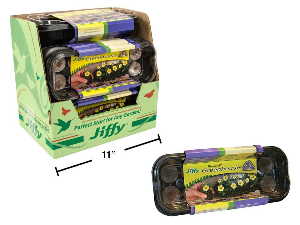 Jiffy Windowsill Greenhouse 12, wrap around card, 17/DPY