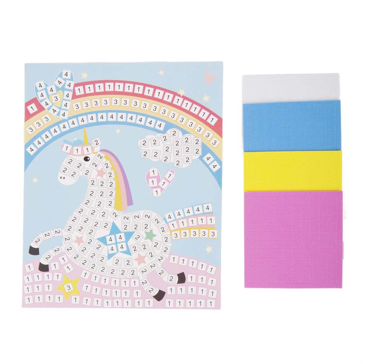 KD.Kr. Foam Mosaic Art , 4-asst, printed insert card w/pb,