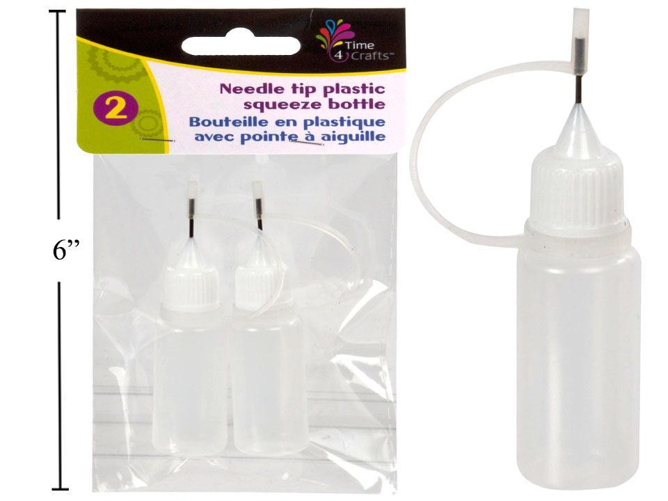 Time 4 Crafts 2Pc Needle tip 10ml Plastic squeeze bottle