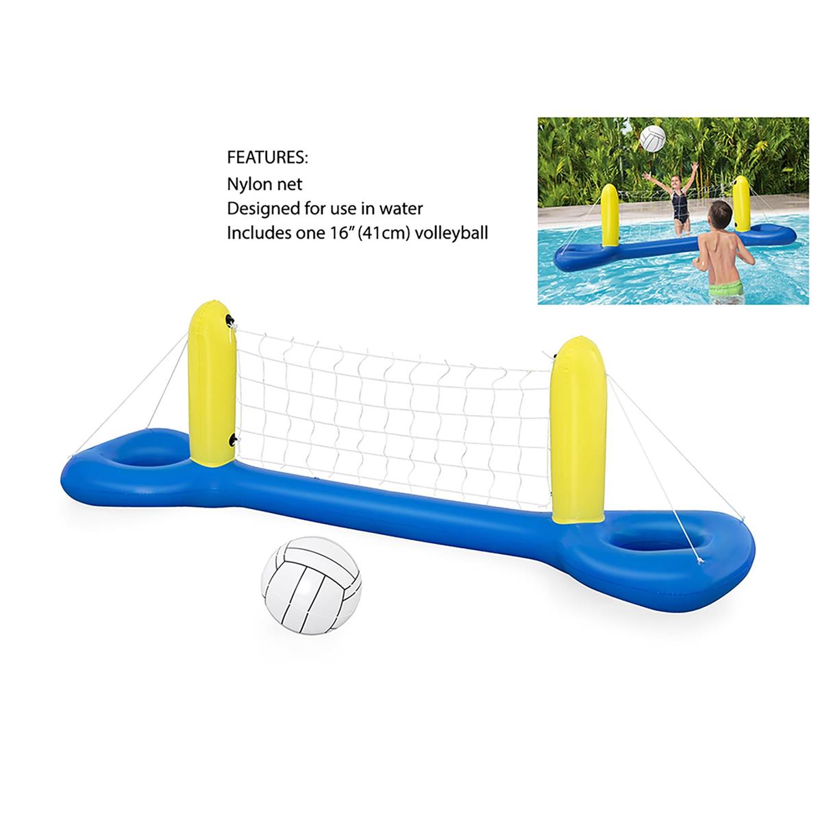 96"x25" Inflatable Water Volleyball Set, colour box