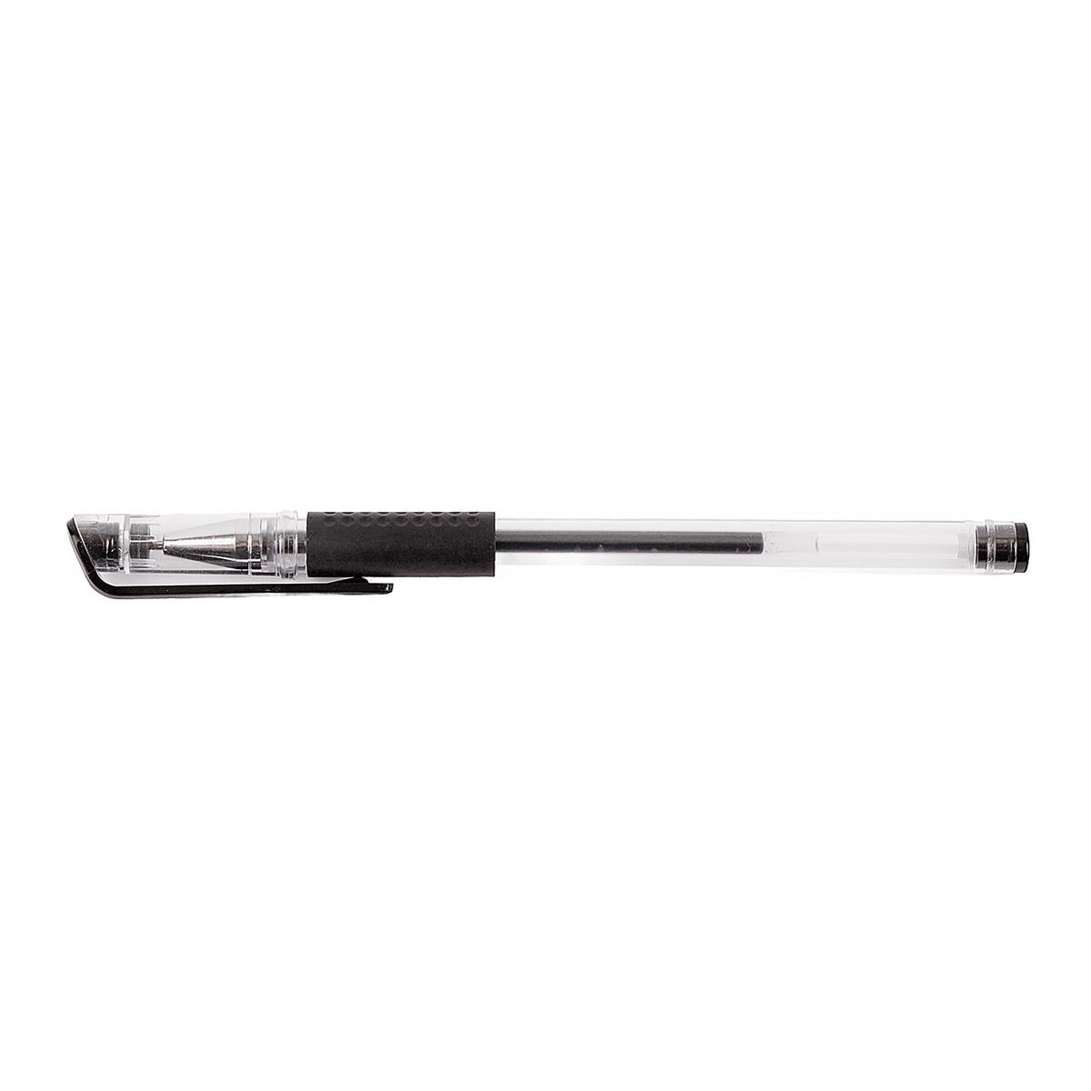 O.WKs. 8-PC 0.7mm Gel Roller Ball Pen, Black. Opp bag with header card