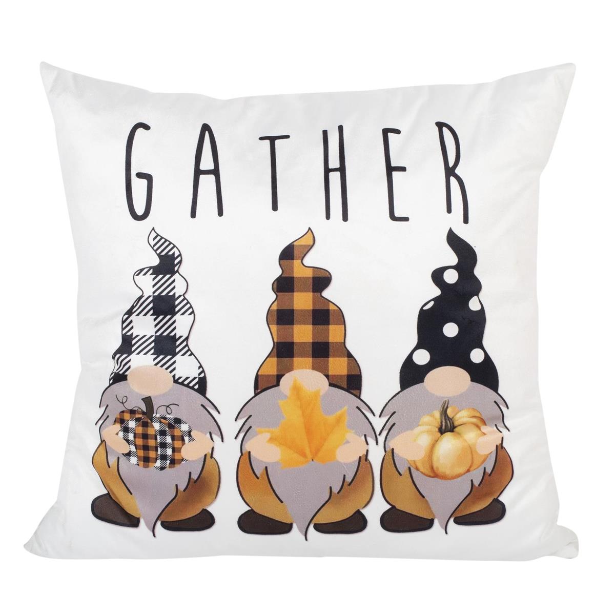 Harvest 18" "Gather" Gnome Cushion w/Filler, cht