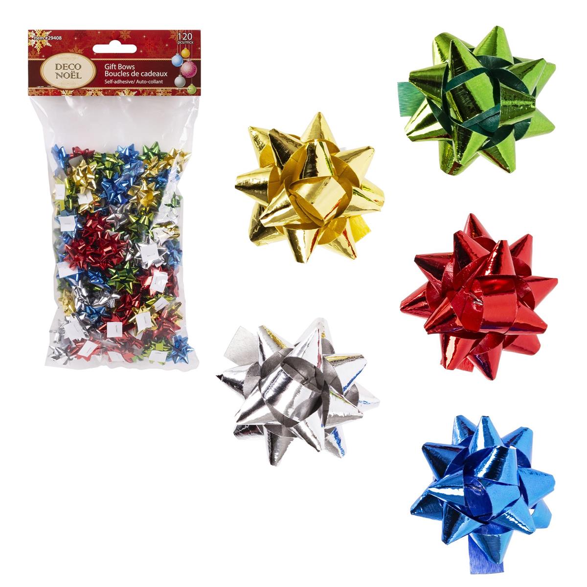 Paper T. 120ct. Mini Christmas Gift Bows, pbh