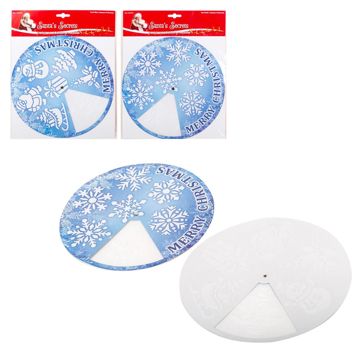 S.Secrets Xmas Stencils Wheel Window Decor, 12.3x10", 2/S, header