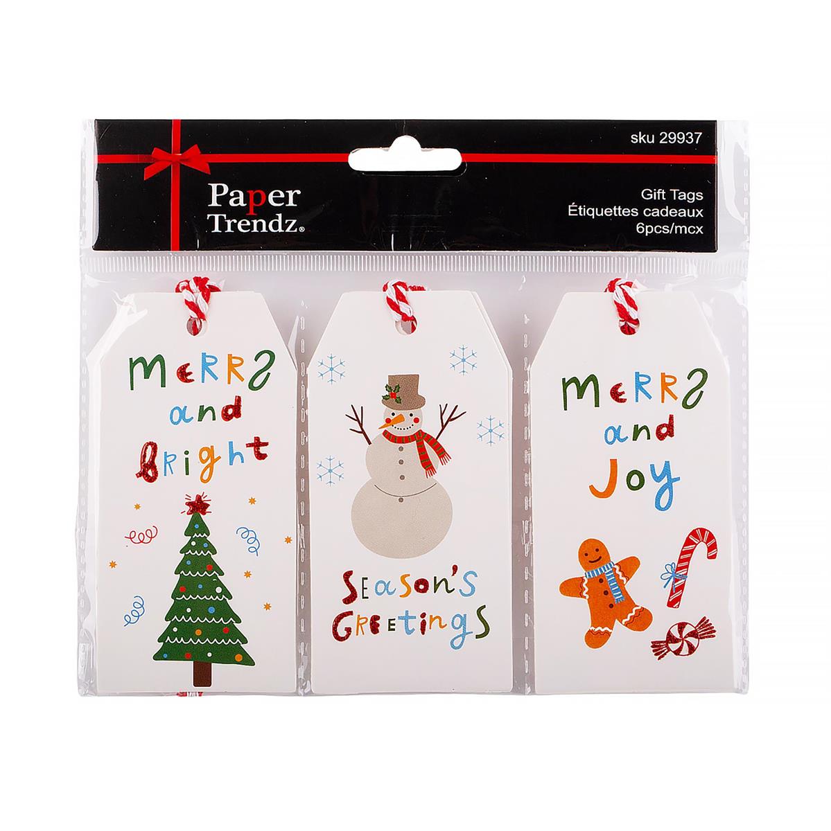 Paper T. 6pc Gift Tags, Matte+HS, opp bag/header