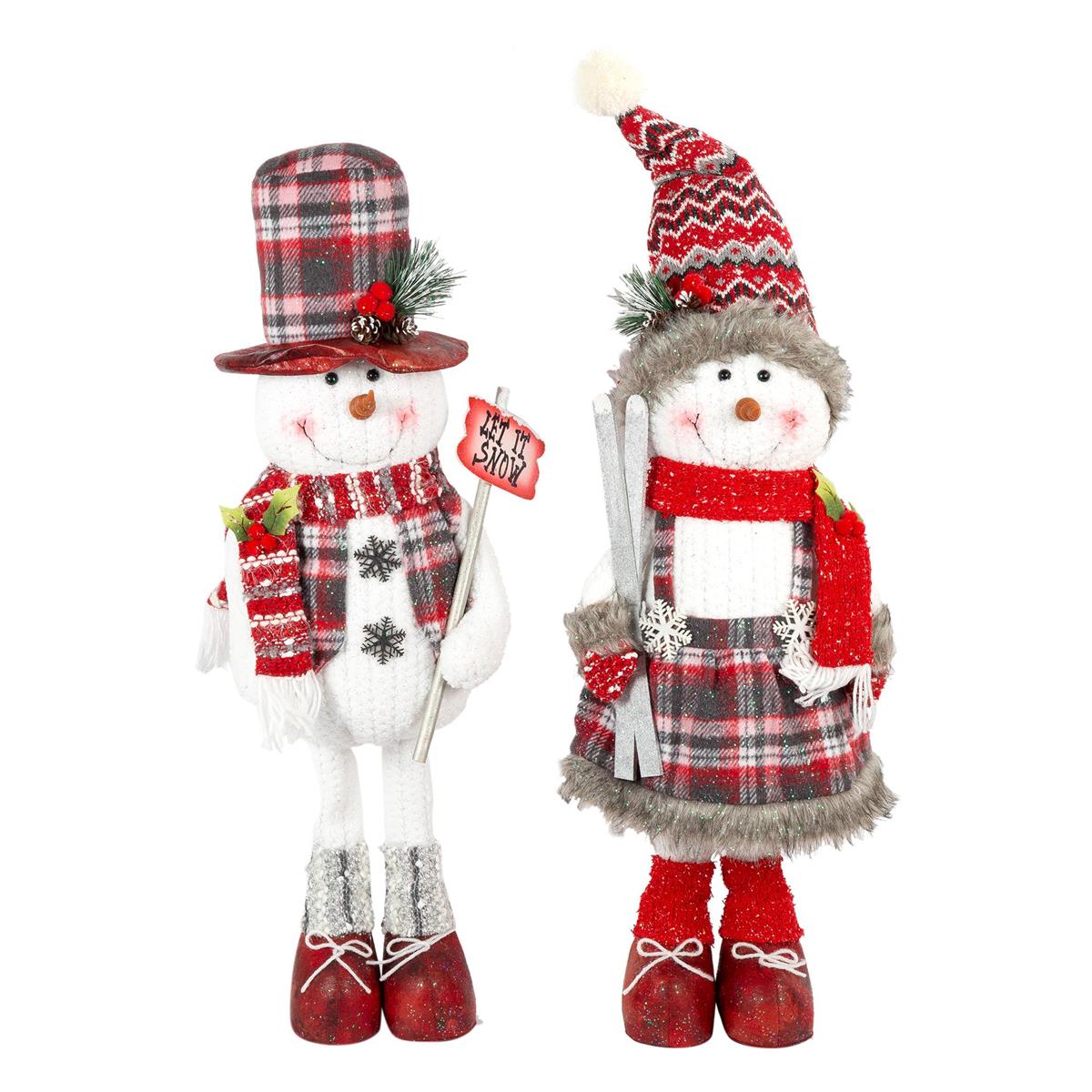 Deco N. 23"H Standing Snowman DÃ©cor , 2/S, cht