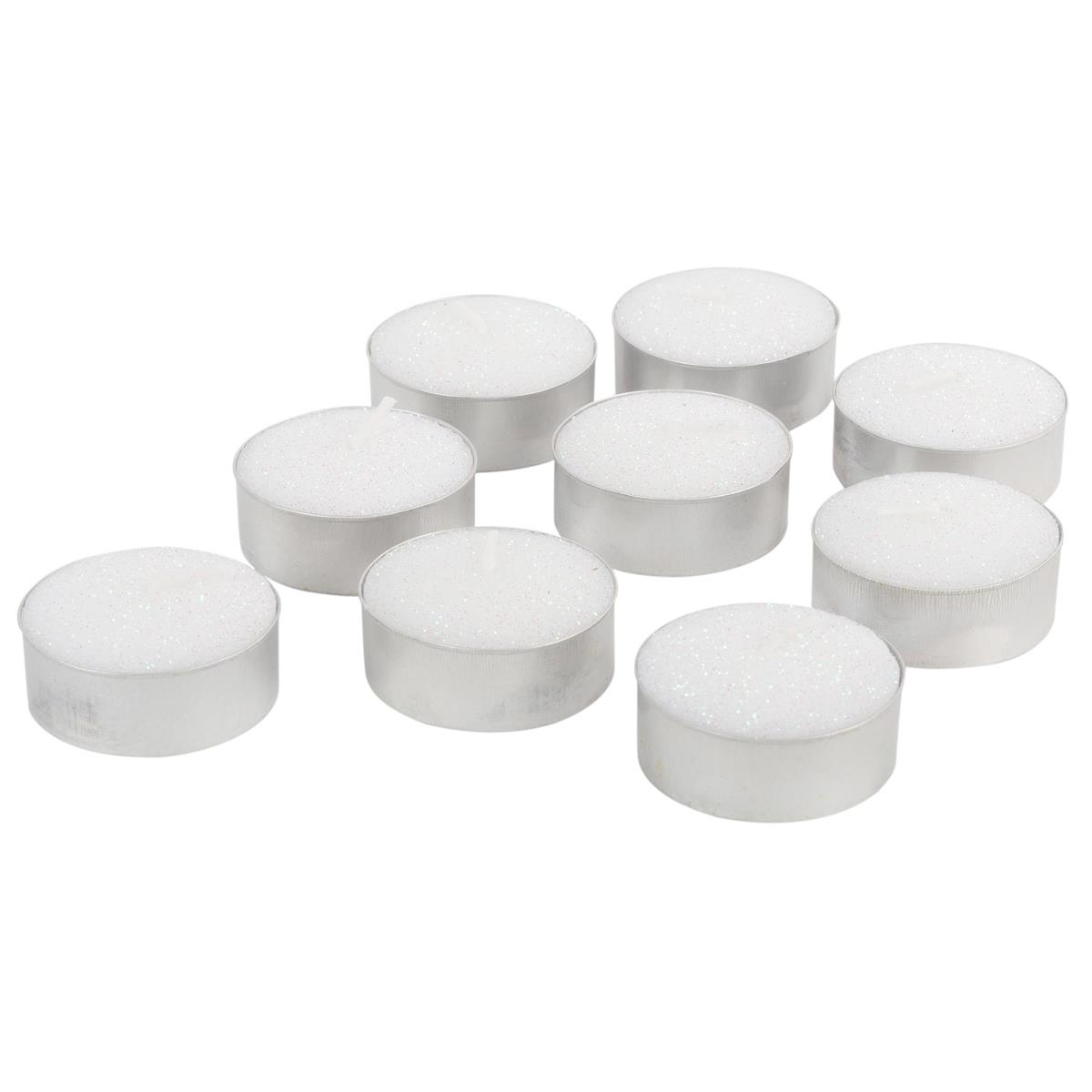 Enlighten 9pk Shimmer White Tealight Candles, pvc box