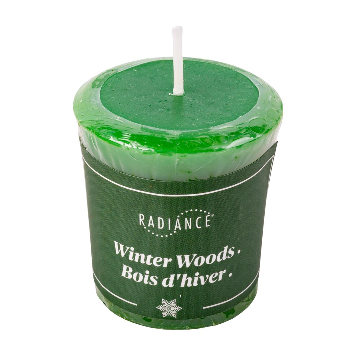Radiance Scented Votive Candle, Winter Woods, 24/dsp