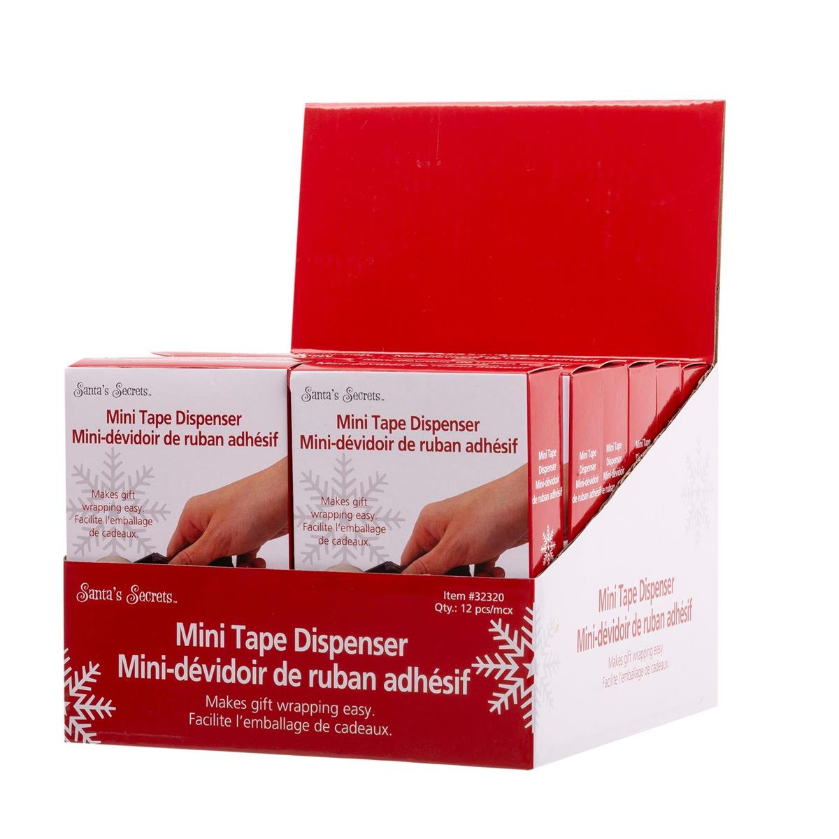 Paper T. Mini Tape Gun 18Mx18mm , Col. Box, 12/Display