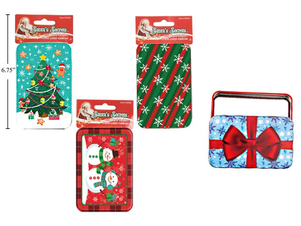 S.Secrets Xmas Tin Gift Card Holder , 4 Designs (ES15674); header