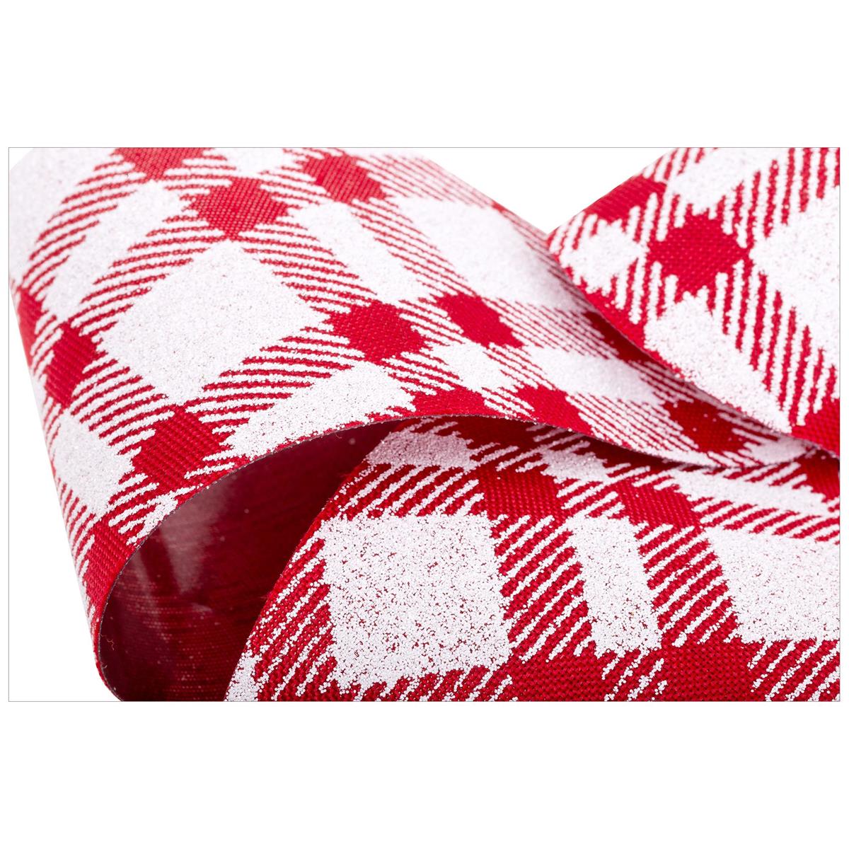 S.Secrets Plaid Faux Burlap PVC Bow 9"x15", t.o.c.