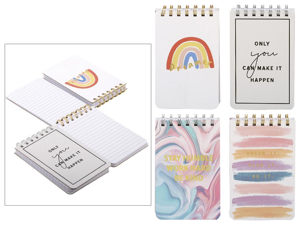 Print & Foil Top Spiral Notebook 10x15.6cm,100s,70g, hard cover