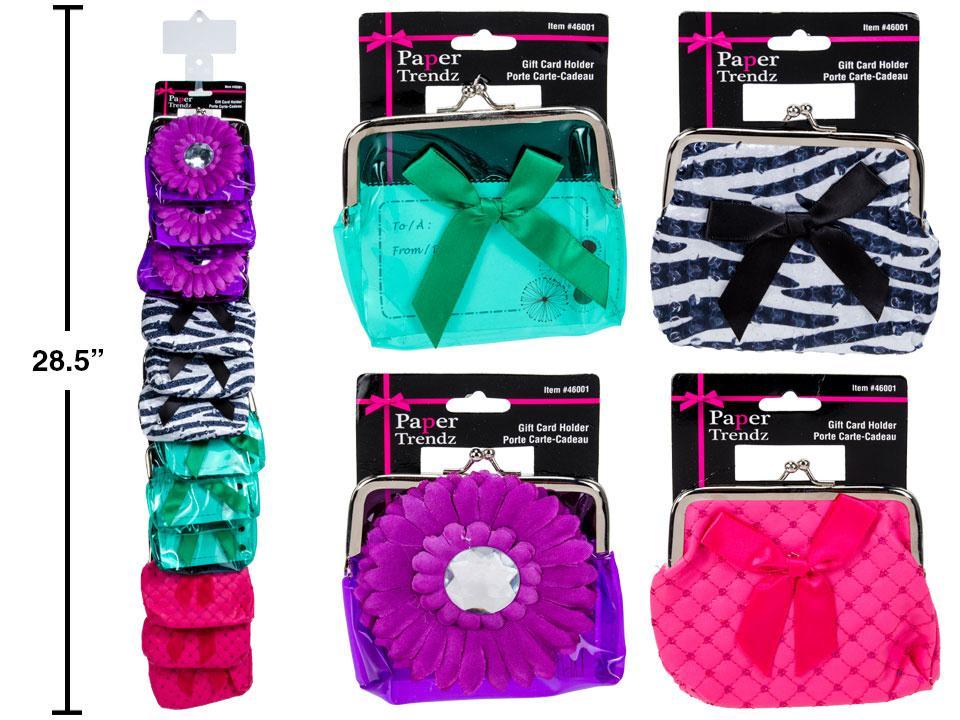 P.T. Gift Card Holder, Purse Style ClipStrip per 12 pc