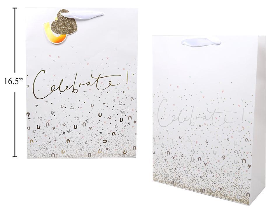 Paper T., Jumbo Gift Bag, Celebrate, Glitter/HS,