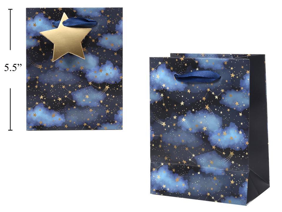 Paper T., Small Gift Bag, Starry Night, Matte/HS,