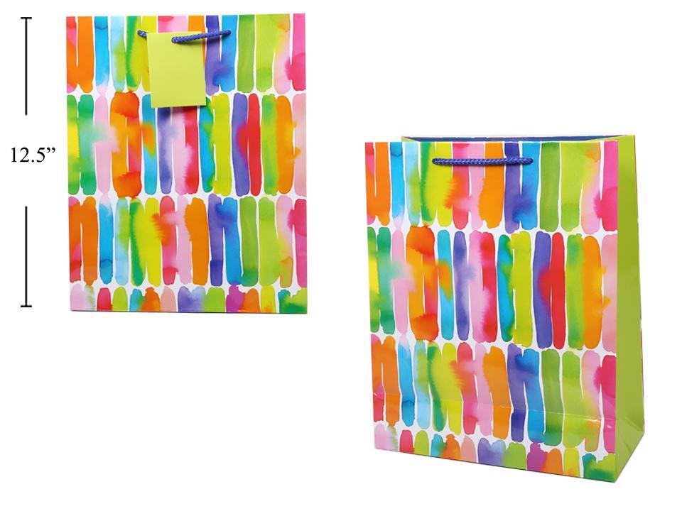 Paper T., Large Gift Bag, Watercolor Lines, Gloss,