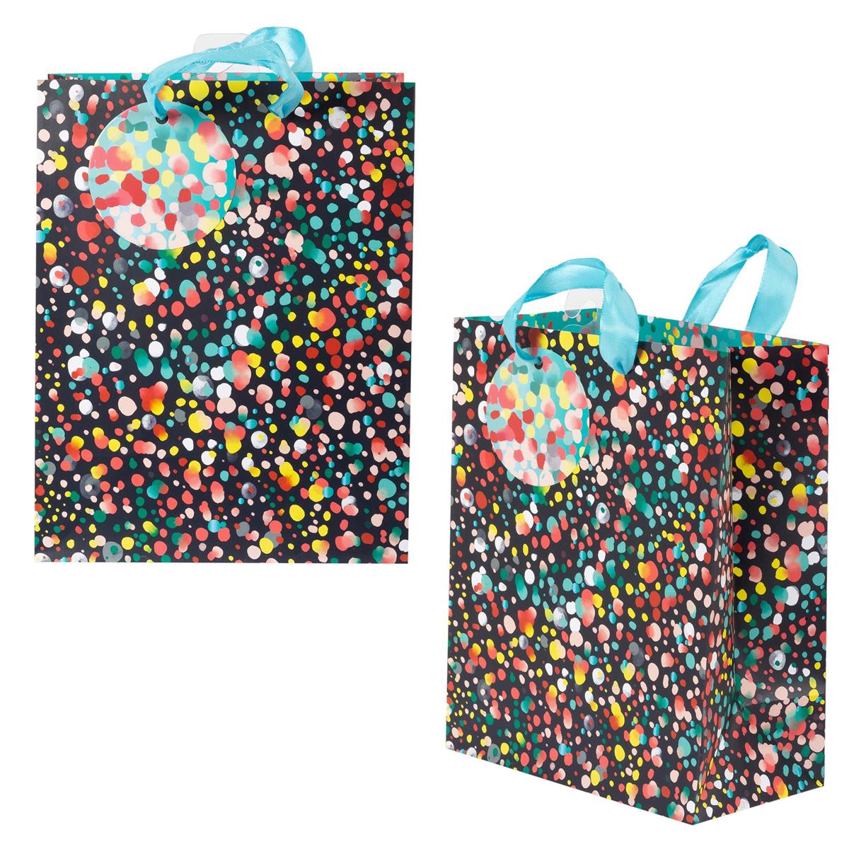 Paper T., Med Gift Bag, Wtr clr Spltr, Blk. 157GSM, Tag +jhook