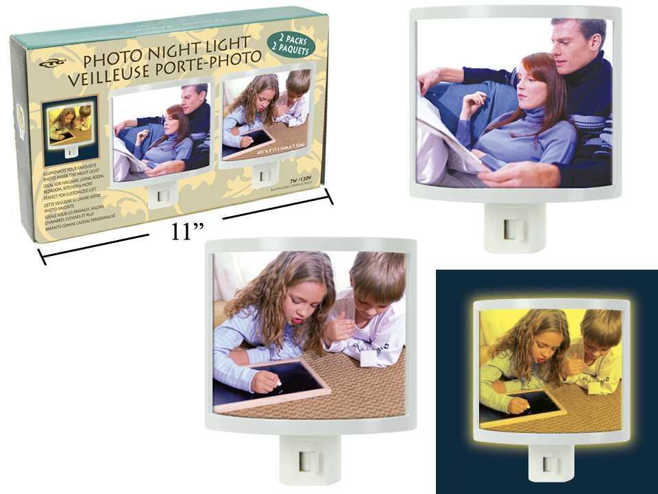 2Pc. Photo Night Light, colour box, CSA approval