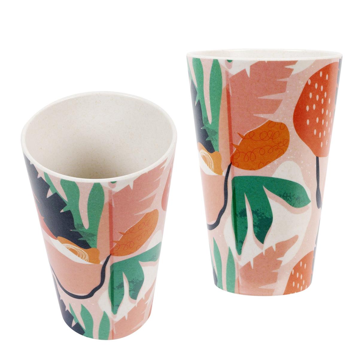 Modern Tropical Design Bamboo Fiber 15oz.Tumbler, upc