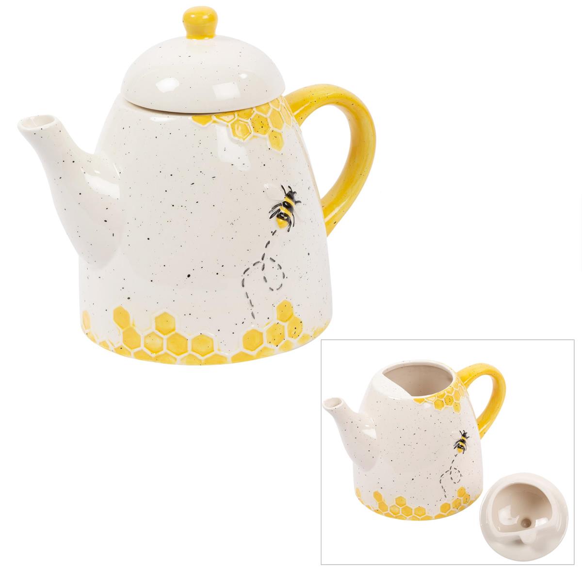 Garden Bee Teapot, 5"x7.9"x6.5"