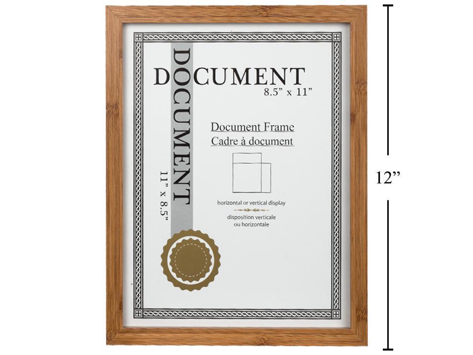 Document Frame, 8.5x11", Woodgrain MDF, shrink