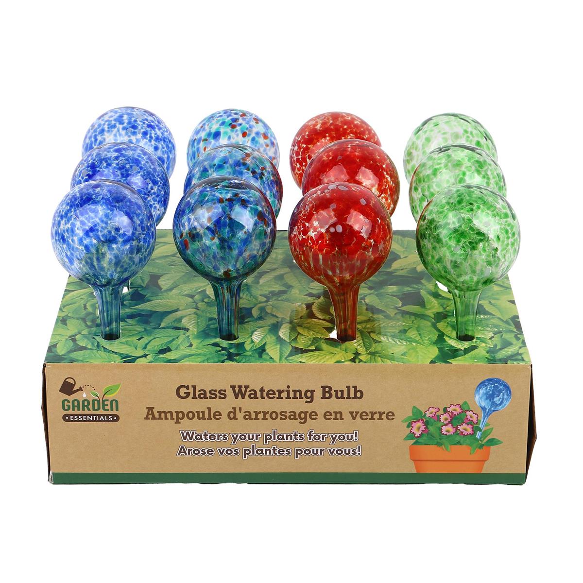 Garden E. 7.5"L Glass Watering Bulb w/ Colour Paint,3"Dia., 4/c, 12/DPY