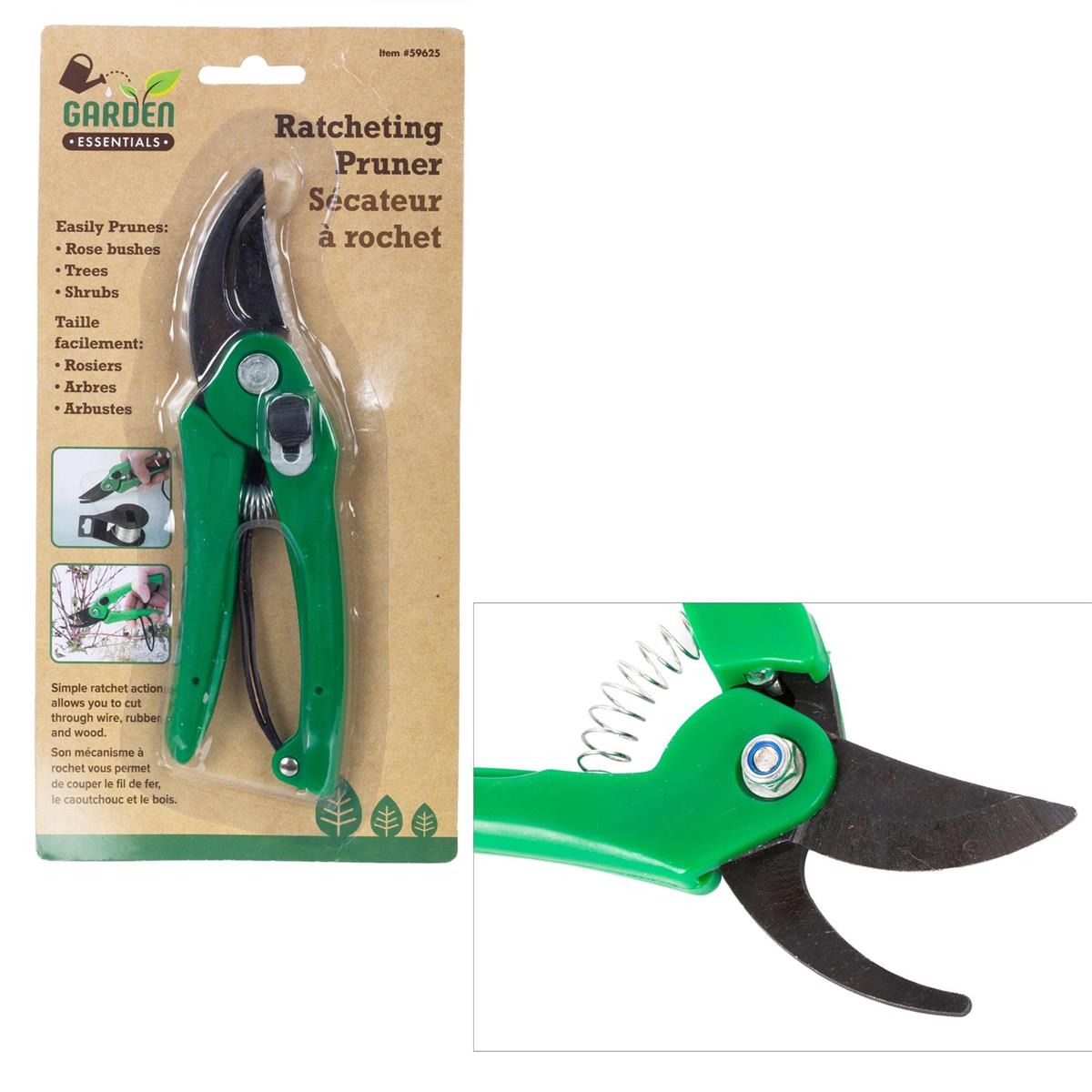 Garden E. 7" Ratcheting Pruner, b/c