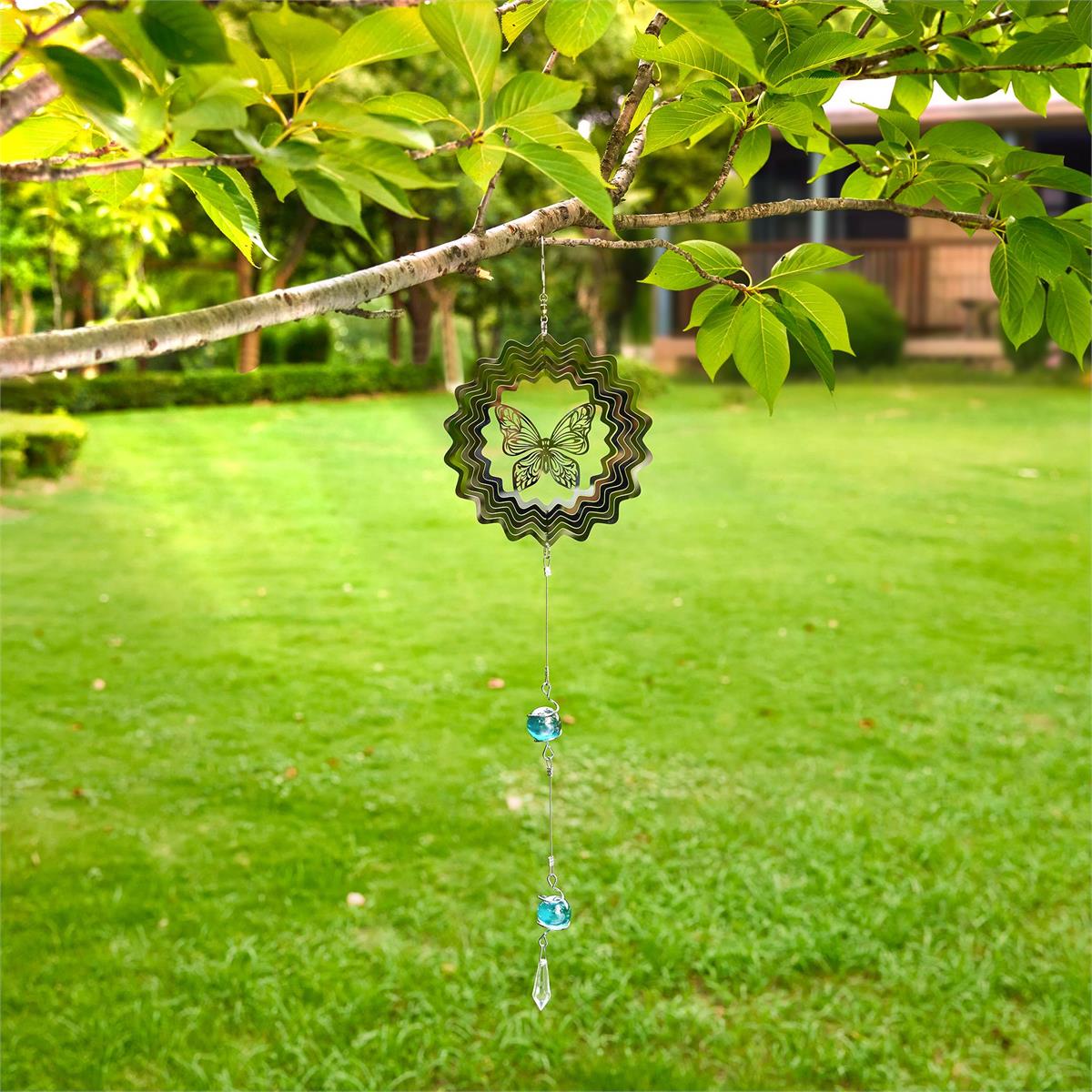 Country G. 6"x22" Stainless Steel Wind Spinner, cht