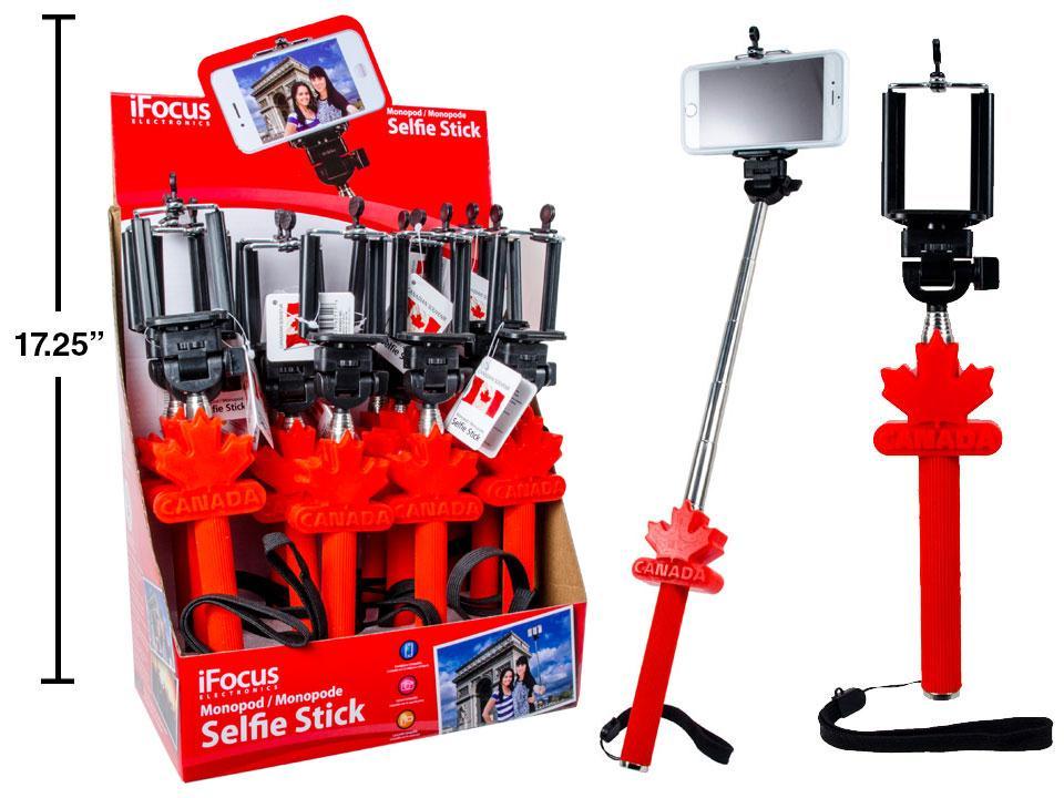 Canada Monopod Selfie Stick,8"43" Length,12/dsp w/ hangtag