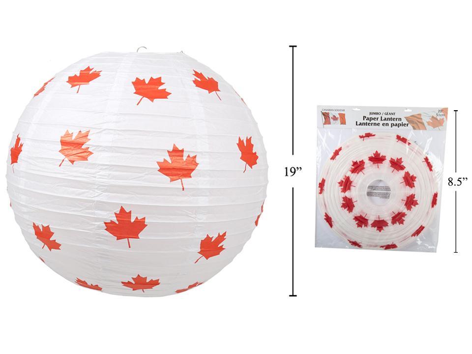 Canada 20" Jumbo Paper Lantern, pbh Canada 20" Jumbo Paper Lantern, pbh