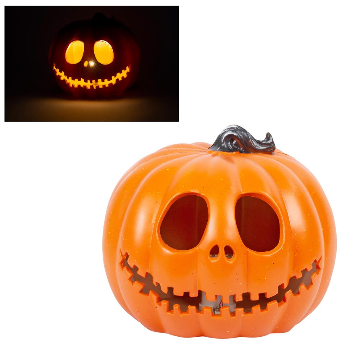 G.Ghouls LED LightUp Pumpkin DÃ©cor, 7.9"x7.87''x9.5'', upc
