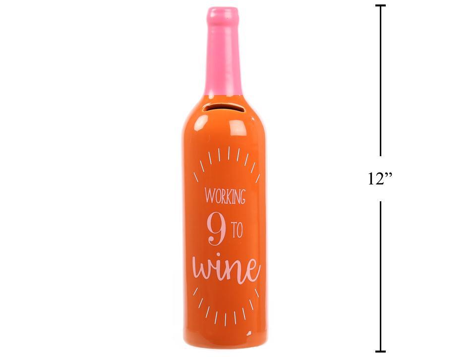 Joli Wine Bottle Money Bank, Ceramic, wbx + polyfoam (shippable)