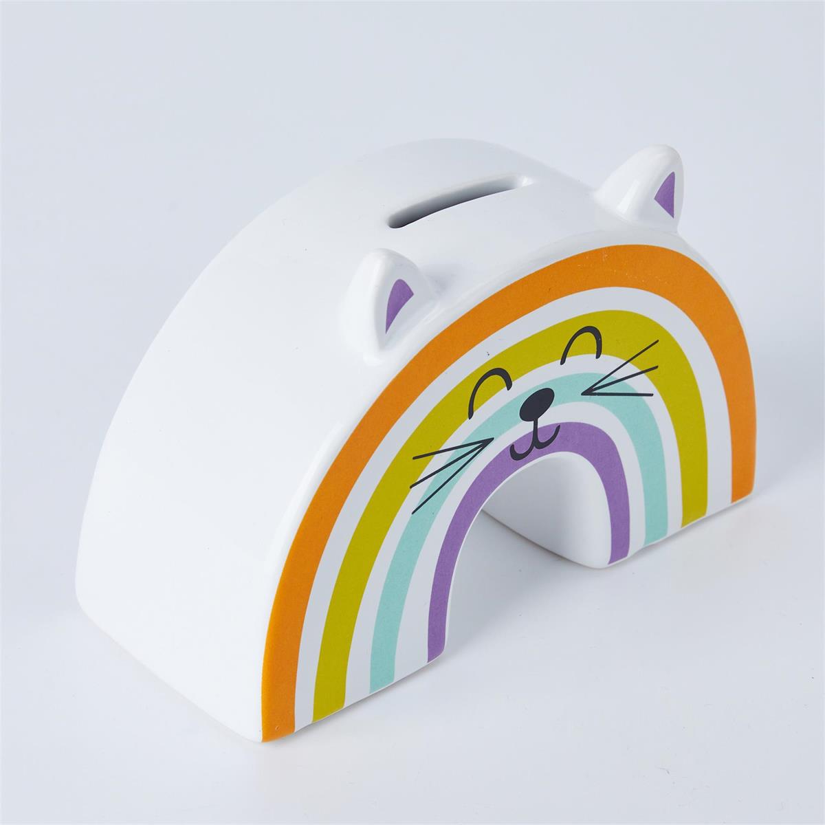 Rainbow Cat Money Bank 6 25 X 4 H rainbow-cat-money-bank-6-25-x-4-h