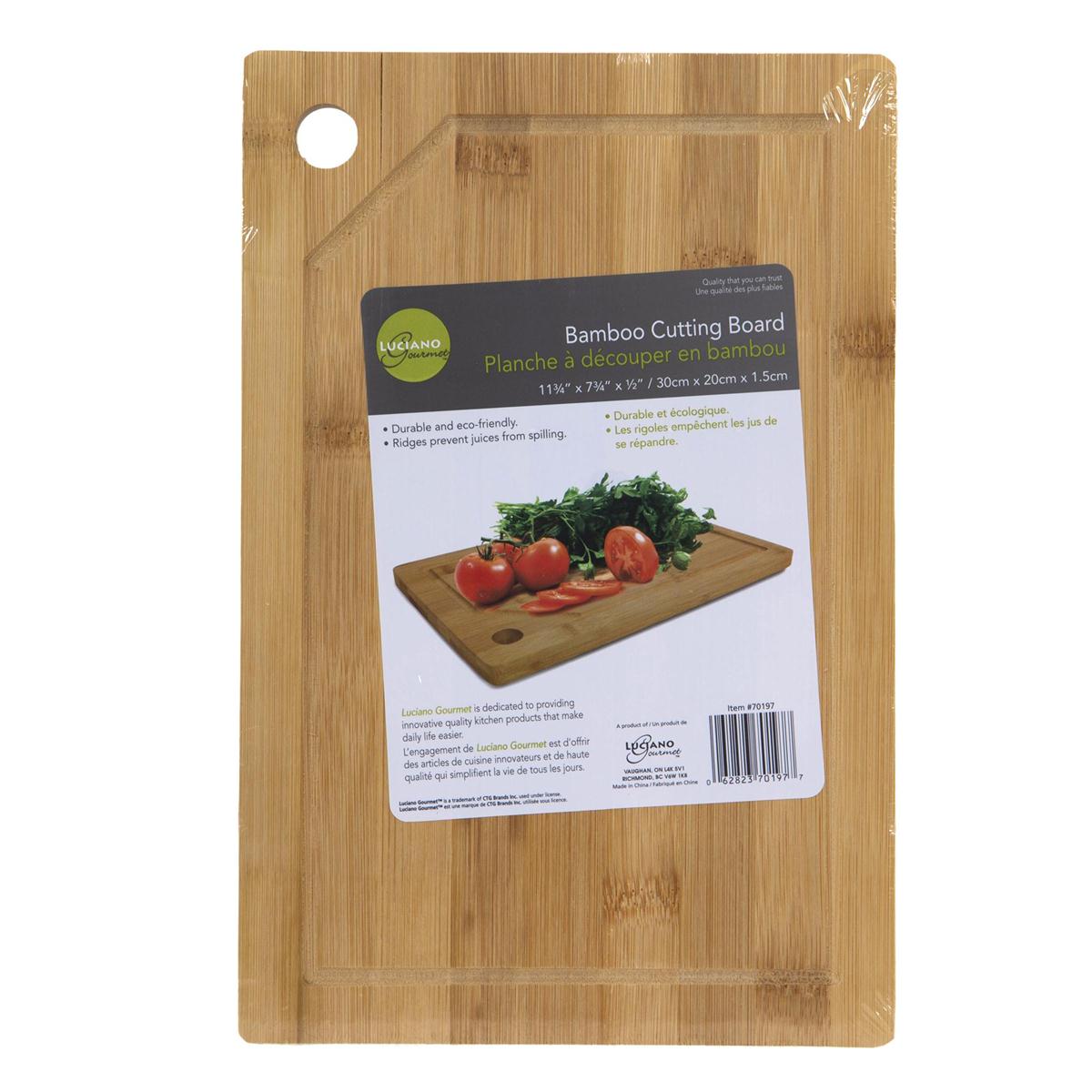 L.Gourmet Bamboo Cutting board 12"x8"x1.5cm