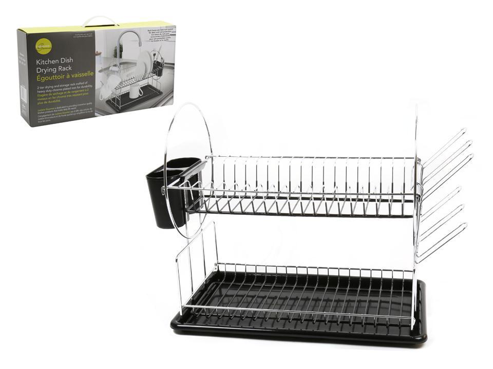 L. Gourmet Kitchen Dish Drying Rack 2layer, K/D, cbx