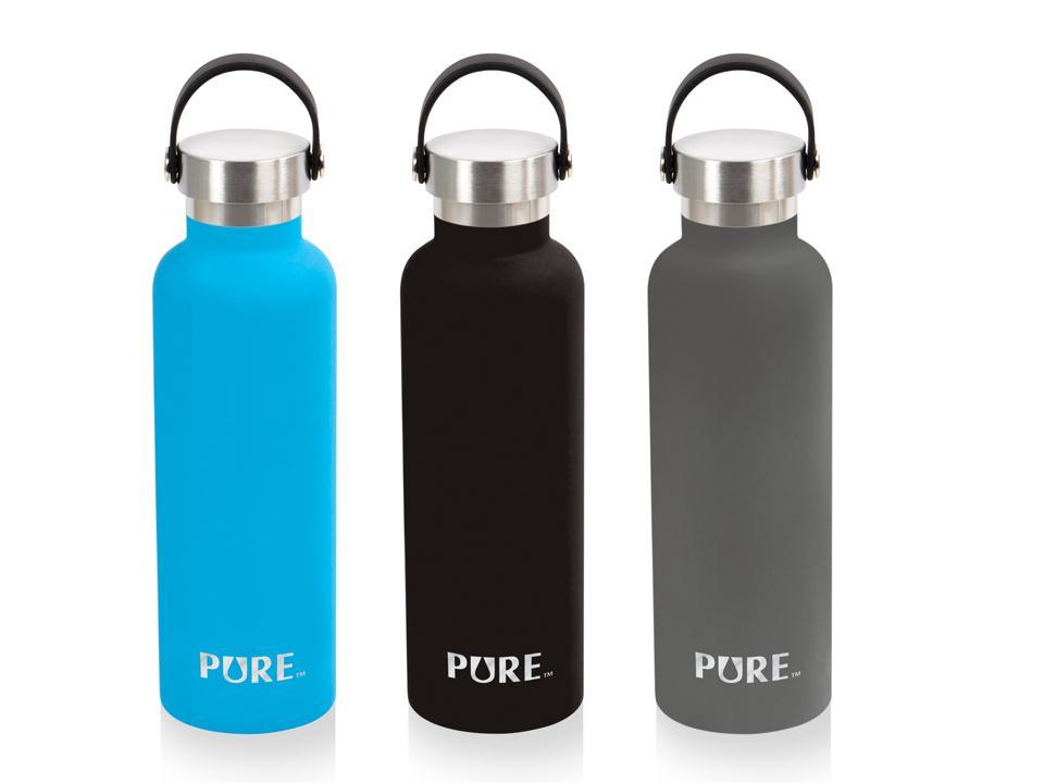 PURE 750ml S.S. Thermal Bottle w/ Carrying Handle, 3 colours