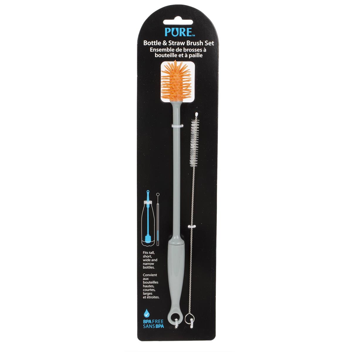 Pure, Silicone Bottle Brush with Straw Cleaner, t.o.c. (CS)