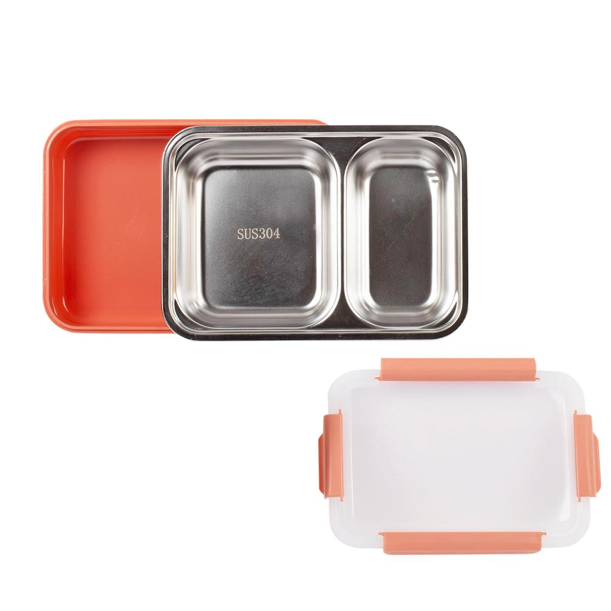 L.Gourmet Bento Lunch Box w/ Locking Lid, 22x15.5x6.5cm