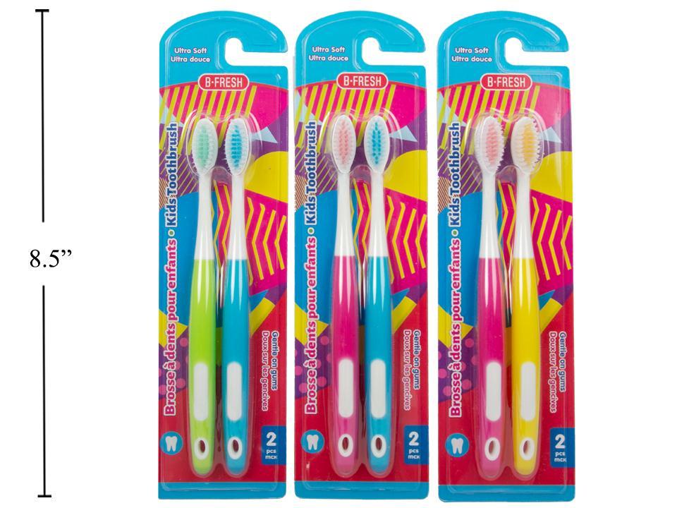 Bodico, 2pcs Kids Toothbrush,3asst ultra soft tapered bristles,b/c