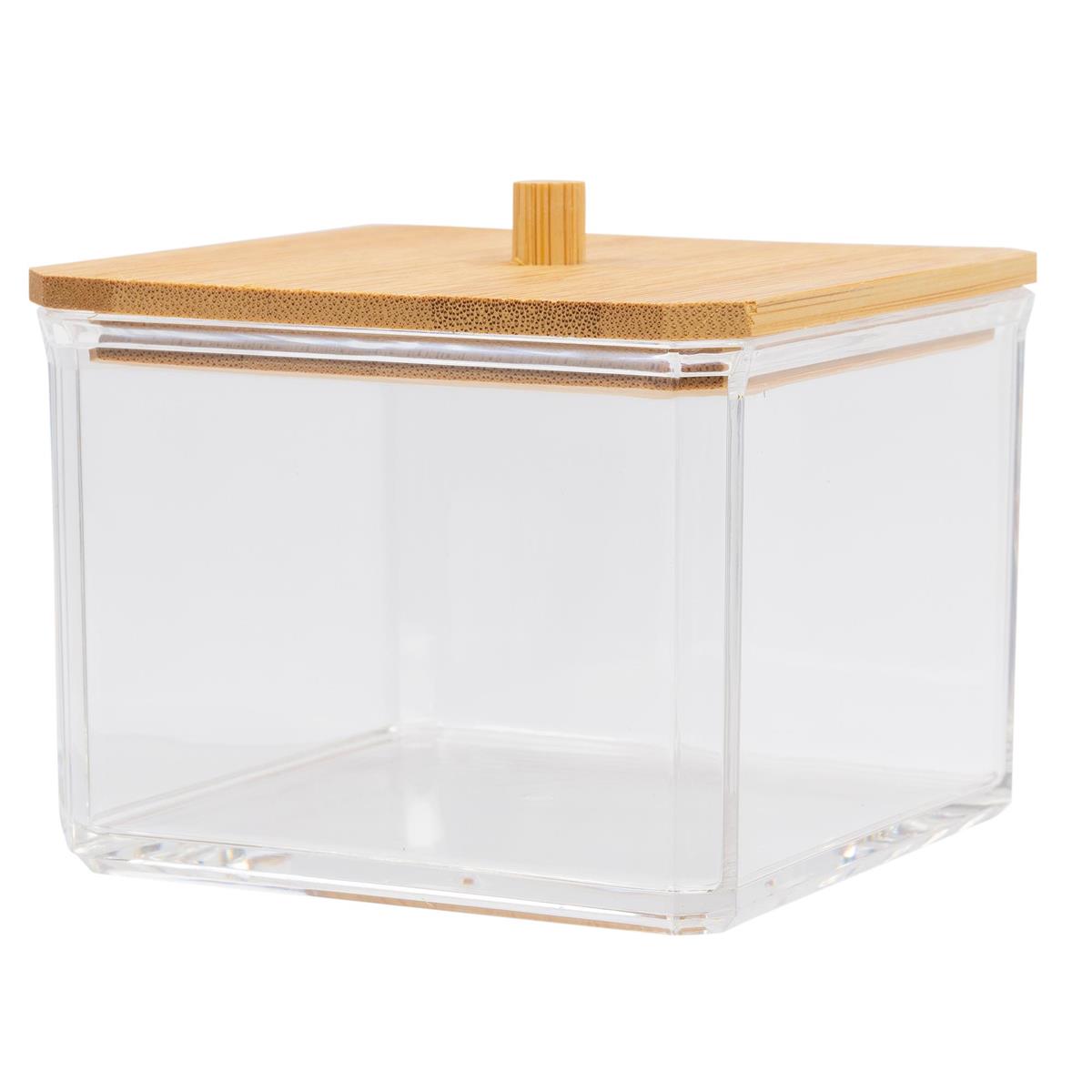 Col Box Design Bodico, Sq. Bamboo Container Col box, 9.5x9.5x8.8cm, PS